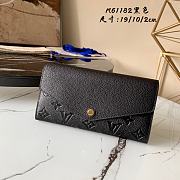 Louis Vuitton Flap Wallet Monogram Empreinte leather Black - M61182 – 19x10x2cm - 1