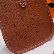 Hermes Evelyn Gold Brown Hand-sewn - 17cm - 5