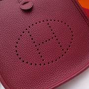 Hermes Evelyn Burgundy Hand-sewn - 17cm - 5