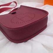 Hermes Evelyn Burgundy Hand-sewn - 17cm - 2