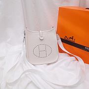 Hermes Evelyn White Hand-sewn - 17cm - 1