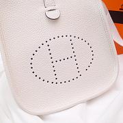 Hermes Evelyn White Hand-sewn - 17cm - 4