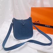 Hermes Evelyn Denim Blue Hand-sewn - 17cm - 1