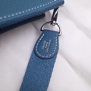 Hermes Evelyn Denim Blue Hand-sewn - 17cm - 3