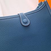 Hermes Evelyn Denim Blue Hand-sewn - 17cm - 4