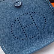 Hermes Evelyn Denim Blue Hand-sewn - 17cm - 2