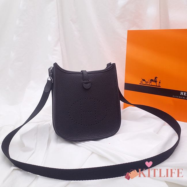 Hermes Evelyn Black Hand-sewn - 17cm - 1