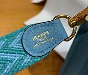 Hermes Evelyn Mini Blue K Gold-plated Hardware Hand-Stitched Wax Thread All-Steel  – 980880 - 17x18x7cm - 5