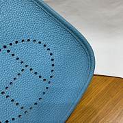 Hermes Evelyn Mini Blue K Gold-plated Hardware Hand-Stitched Wax Thread All-Steel  – 980880 - 17x18x7cm - 2