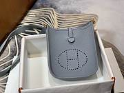 Hermes Evelyn Mini Linen Blue K Gold-plated Hardware Hand-Stitched Wax Thread All-Steel  – 980880 - 17x18x7cm - 1