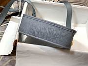 Hermes Evelyn Mini Linen Blue K Gold-plated Hardware Hand-Stitched Wax Thread All-Steel  – 980880 - 17x18x7cm - 6