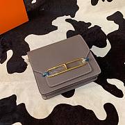 Hermes Evercolor Sac Roulis Gold Hardware Grey - 19cm - 1