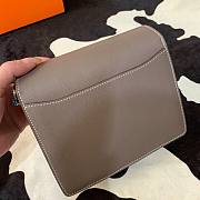 Hermes Evercolor Sac Roulis Gold Hardware Grey - 19cm - 6