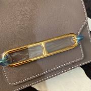 Hermes Evercolor Sac Roulis Gold Hardware Grey - 19cm - 2