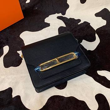 Hermes Evercolor Sac Roulis Gold Hardware Black - 19cm