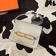 Hermes Evercolor Sac Roulis Gold Hardware White - 19cm - 1