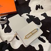 Hermes Evercolor Sac Roulis Gold Hardware White - 19cm - 5