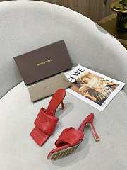 Bottega Veneta Intrecciato Mule Sandals Red  - 2