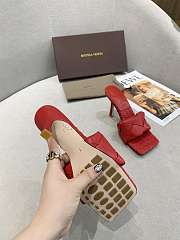 Bottega Veneta Intrecciato Mule Sandals Red  - 3