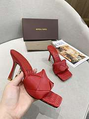Bottega Veneta Intrecciato Mule Sandals Red  - 4
