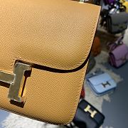 Hermes Epsom Constance In Sesame Color And Gold Hardware Semi-Handmade Wax Thread Sewing – 19cm - 2