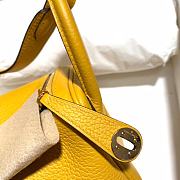 Hermes Mini Lindy Yellow Bag Gold Buckle – 19x12.5x9cm - 3