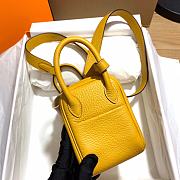 Hermes Mini Lindy Yellow Bag Gold Buckle – 19x12.5x9cm - 5