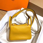 Hermes Mini Lindy Yellow Bag Gold Buckle – 19x12.5x9cm - 4