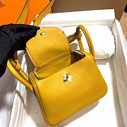 Hermes Mini Lindy Yellow Bag Gold Buckle – 19x12.5x9cm - 2