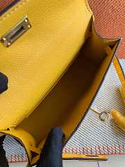 Hermes Kelly Crocodile Amber Gold Silver Buckle – 20 cm - 3