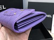 Chanel Wallet Grain Leather Purple - 84447 – 15cm  - 6