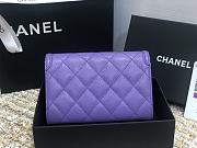 Chanel Wallet Grain Leather Purple - 84447 – 15cm  - 4