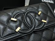 Chanel Wallet Grain Leather Black - 84447 – 15cm  - 2