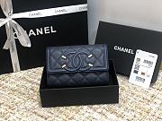 Chanel Wallet Grain Leather Navy Blue - 84447 – 15cm  - 3