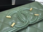 Chanel Wallet Grain Leather Green - 84447 – 15cm  - 4