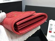 Chanel Wallet Grain Leather Red - 84447 – 15cm  - 6