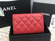 Chanel Wallet Grain Leather Red - 84447 – 15cm  - 4