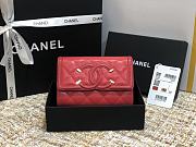 Chanel Wallet Grain Leather Red - 84447 – 15cm  - 3