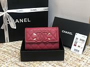 Chanel Wallet Grain Leather Burgundy - 84447 – 15cm  - 3