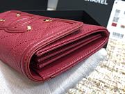 Chanel Wallet Grain Leather Burgundy - 84447 – 15cm  - 6