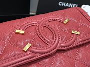 Chanel Wallet Grain Leather Pink - 84447 – 15cm  - 5