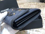 Chanel Wallet Grain Leather Black/Navy Blue - 84447 – 15cm  - 5