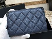 Chanel Wallet Grain Leather Black/Navy Blue - 84447 – 15cm  - 3