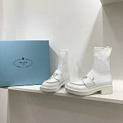 Prada Boots Monolith Ridged Sole Lace-Up White - 1