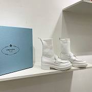 Prada Boots Monolith Ridged Sole Lace-Up White - 3