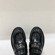 Prada Boots Monolith Ridged Sole Lace-Up Black - 6