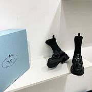 Prada Boots Monolith Ridged Sole Lace-Up Black - 5