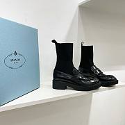Prada Boots Monolith Ridged Sole Lace-Up Black - 4