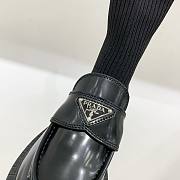 Prada Boots Monolith Ridged Sole Lace-Up Black - 3