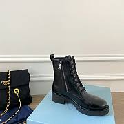Kitlife.ru Prada Boots Brushed leather laced booties Black  - 2